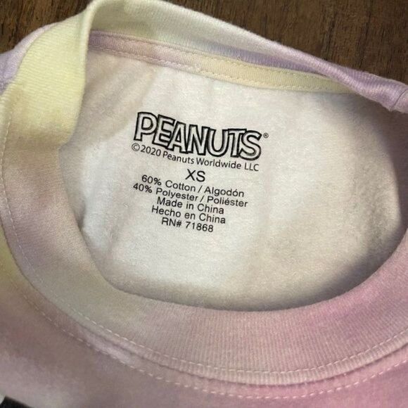 Peanuts Snoopy & Charlie Brown Rock Out Tie Dye Sweatshirt - Picture 4 of 10